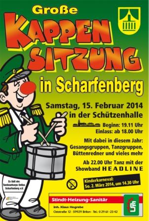 Plakat Scharfenberg Kappensitzung 2014